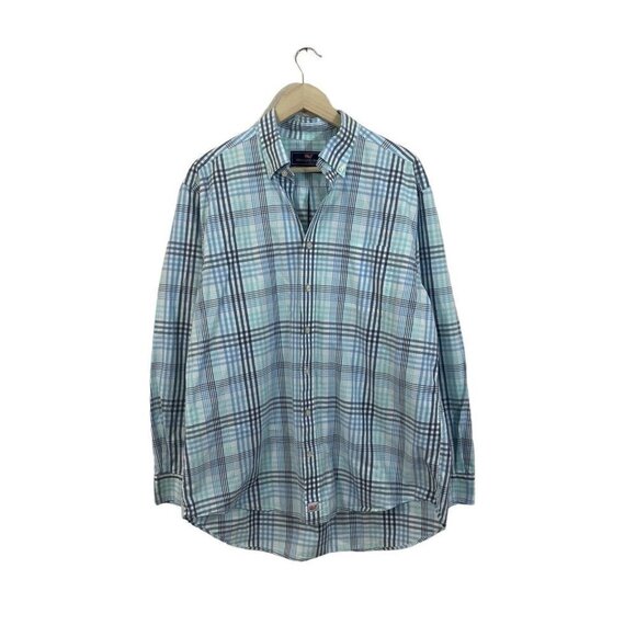 Vineyard Vines X-Large Slim Fit Murray Shirt Plaid Long Sleeve Button Front Mens - Picture 1 of 14